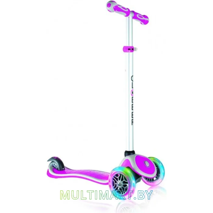 Самокат Globber Primo Plus Lights (розовый)
